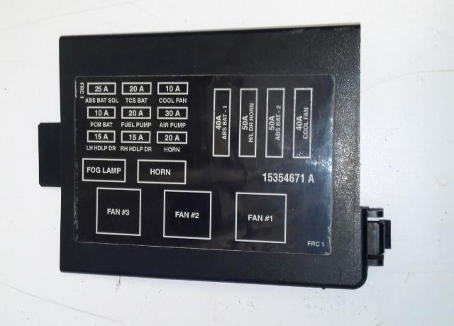 93-02 Camaro/Firebird Fuse Box Cover 15354671 ... 1987 firebird fuse box 