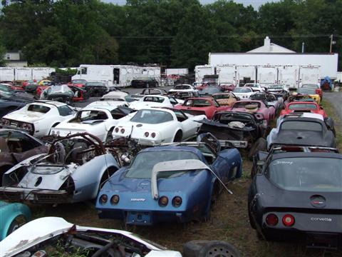 Contemporary Corvette's salvage yard