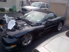 2001 Corvette FOR PARTS Black on Black Convertible